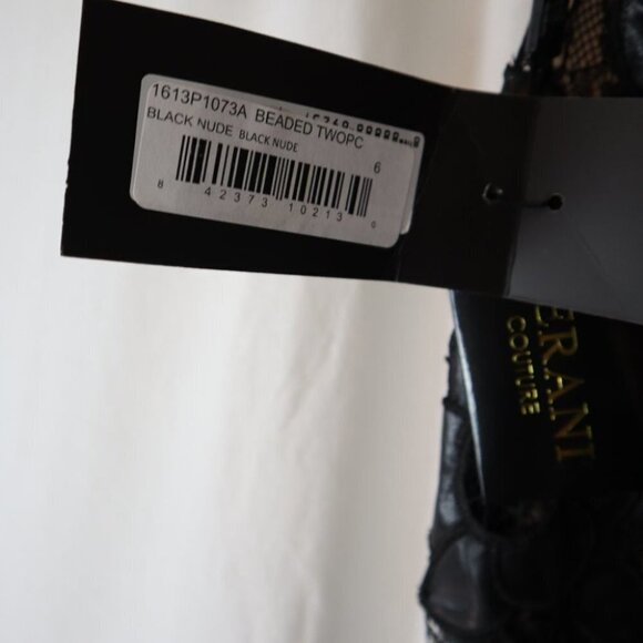 NWT Terani Couture Black Nude Two Piece Gown $448 - Picture 14 of 14